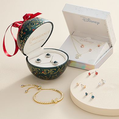 PRIMROSE 4 Pair Sterling Silver Multi Color Cubic Zirconia Stud Earring Set