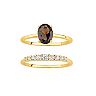 PRIMROSE 18k Gold Over Silver Crystal & Cubic Zirconia Ring Duo Set