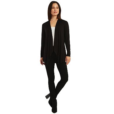 Women's AB Studio Pointed Hem Drape Front Cardigan