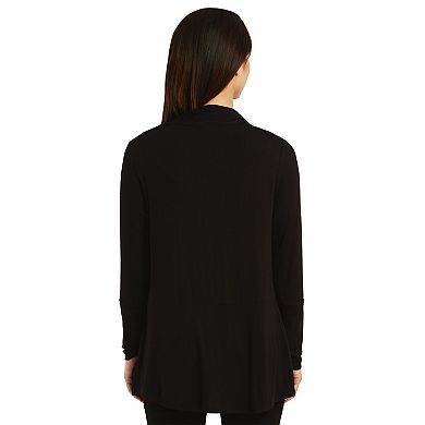 Women's AB Studio Pointed Hem Drape Front Cardigan