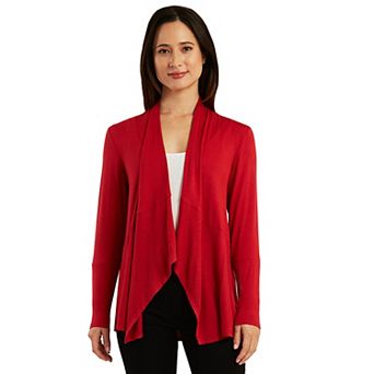 Women's AB Studio Pointed Hem Drape Front Cardigan