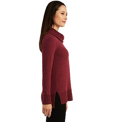 Women's AB Studio Banded Cowlneck Long Sleeve Top
