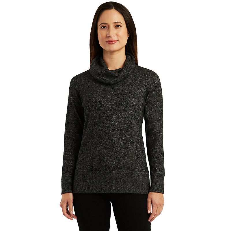 Womens AB Studio Banded Cowlneck Long Sleeve Top, Size: XS, Oxford
