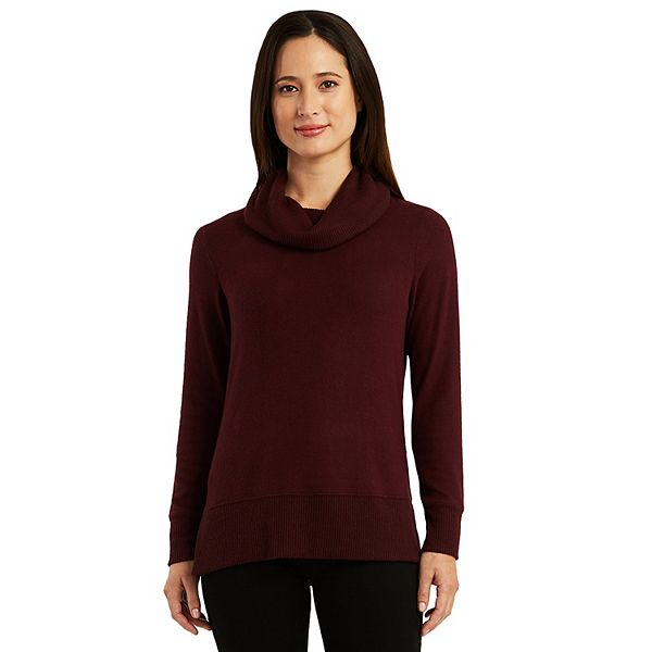 Women's AB Studio Banded Cowlneck Long Sleeve Top