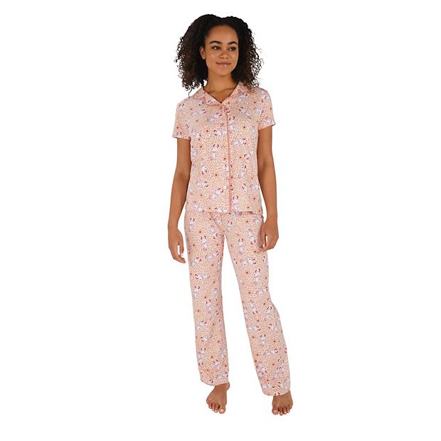 Cotton Jersey Pajamas - Light pink/Snoopy - Ladies