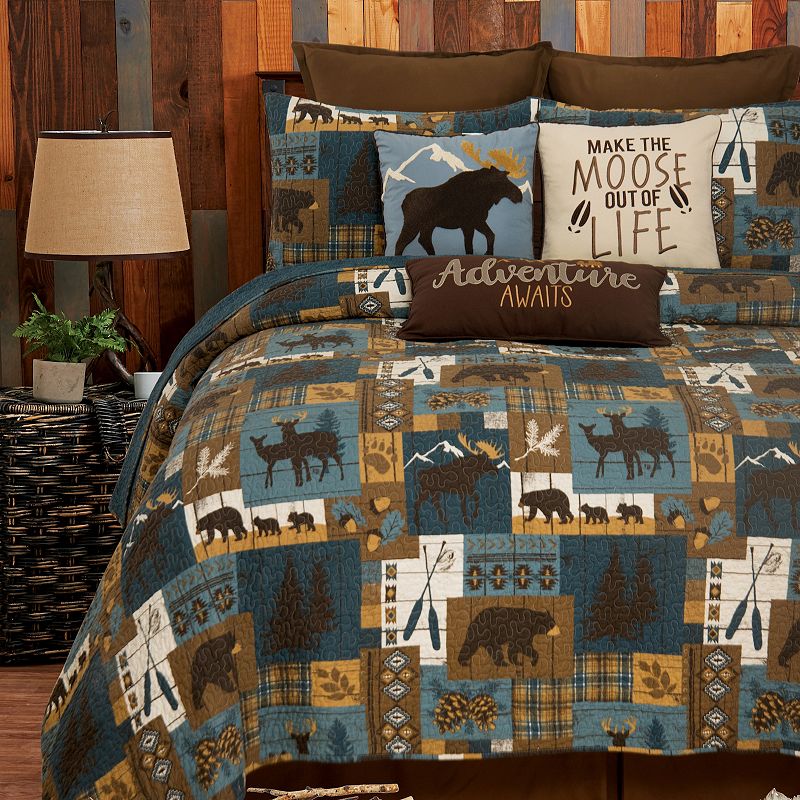 60917240 C&F Home Timber Trails Quilt Set with Shams, Blue, sku 60917240