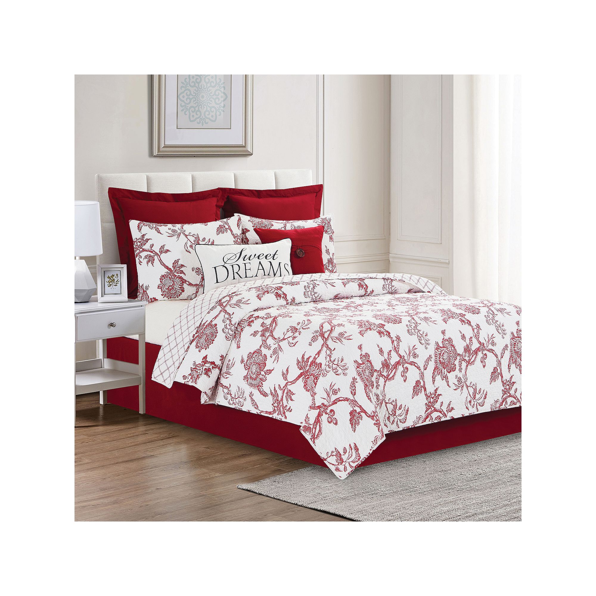 C&F Home Arcadia Red 3-Piece Quilt Set with Shams