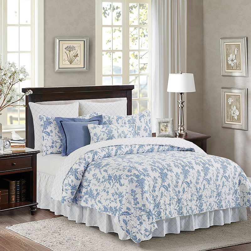 C&F Home Bleighton Blue 3-Piece Quilt Set with Shams, King