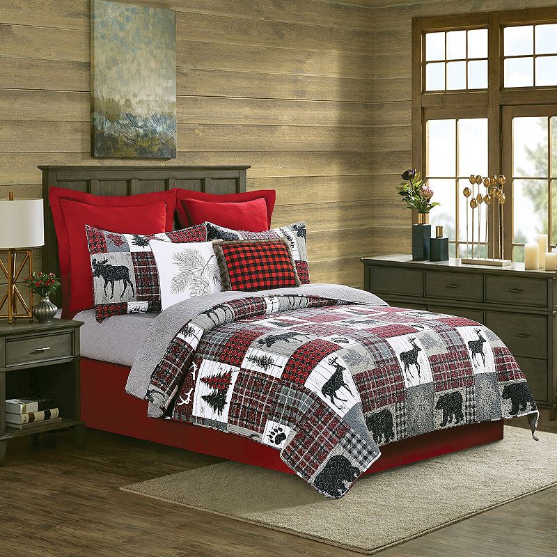 C&F Home Hayden 3-Piece Quilt Set with Shams, Grey, King