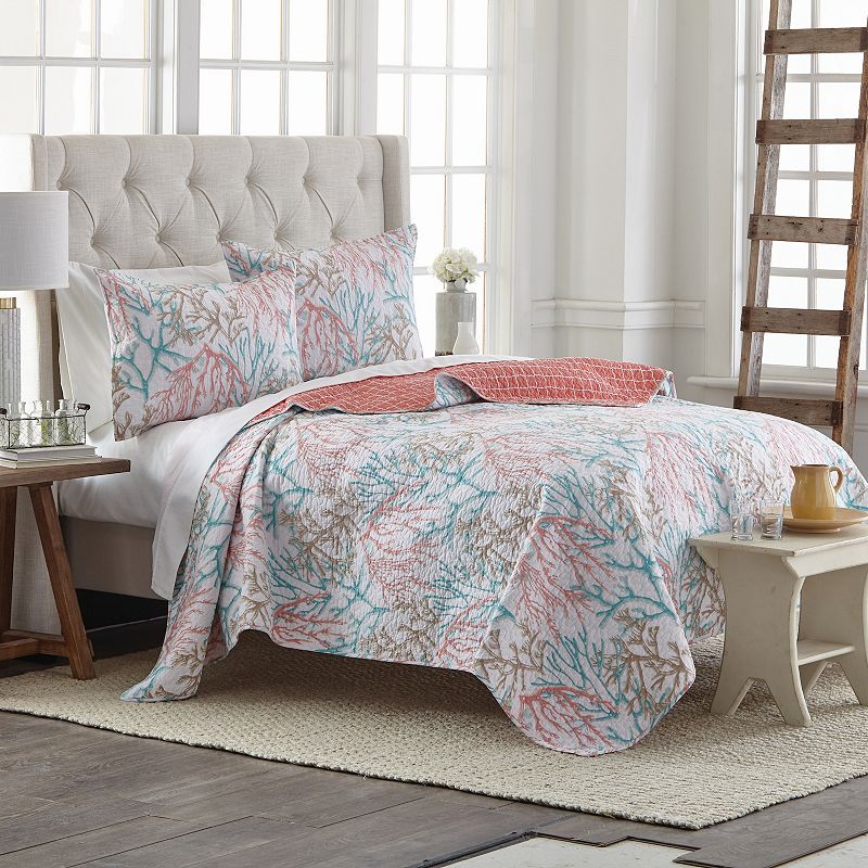 C&F Home Oceanaire Quilt Set with Shams, Blue, Twin