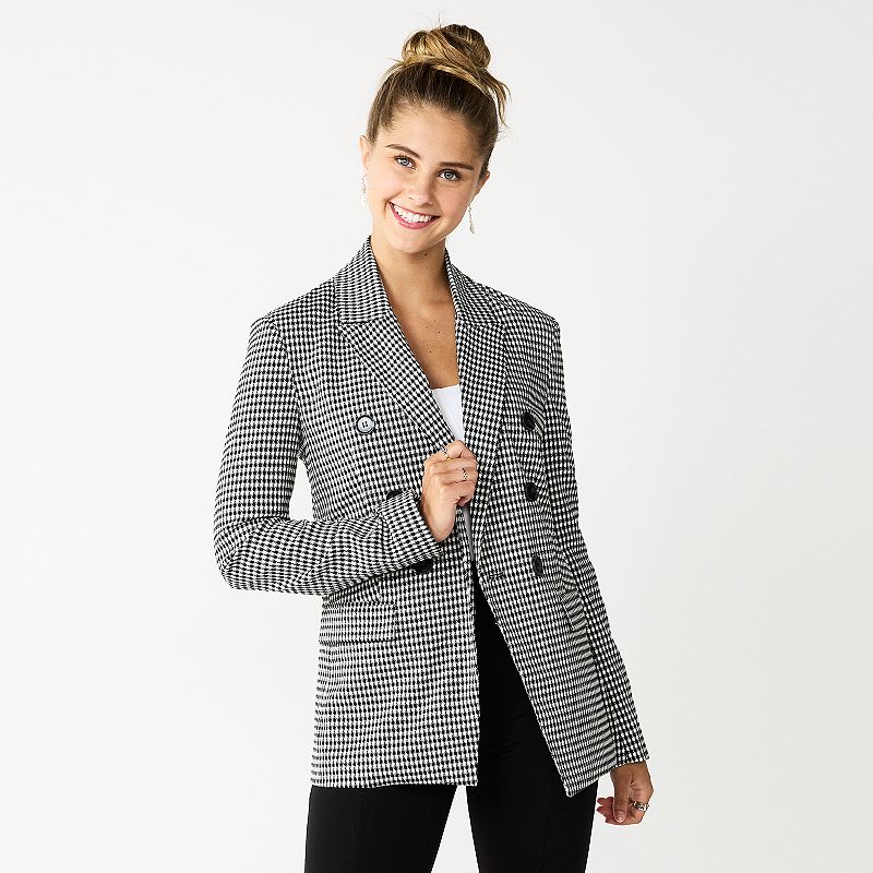 Juniors SO Double Breasted Twill Blazer, Girls, Size: XS, Oxford