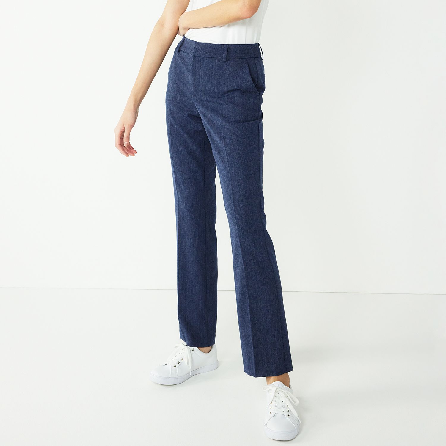 nine west boot cut dress pants Women's Nine West Barely Bootcut Pant, Size: 4, Heather Navy