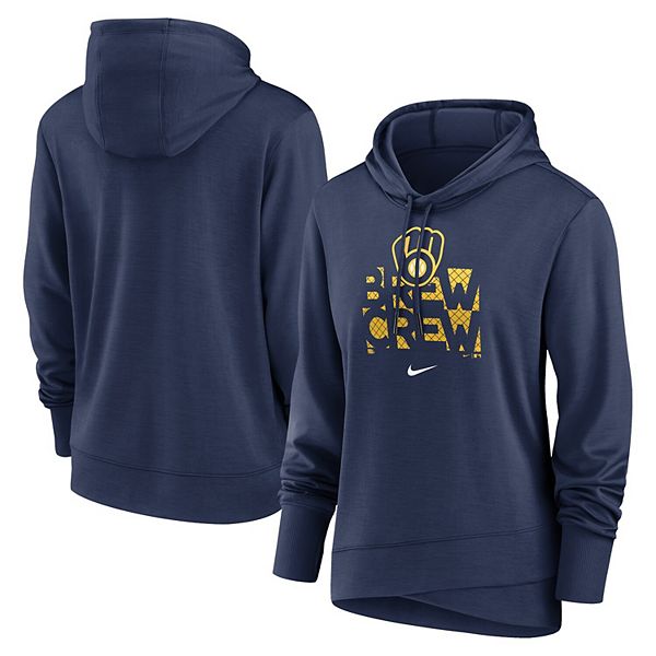 Milwaukee Brewers Nike Navy Women's Diamond Knockout Brew Crew Hooded  Sweatshirt