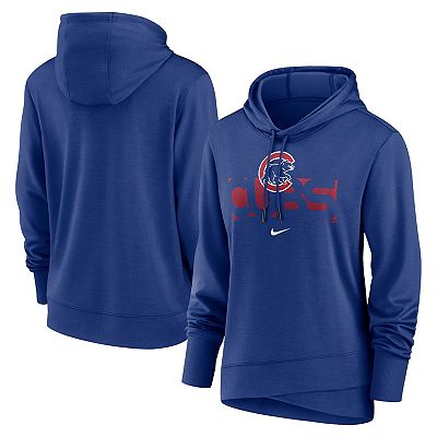 Women s Nike Royal Chicago Cubs Diamond Knockout Performance Pullover Hoodie