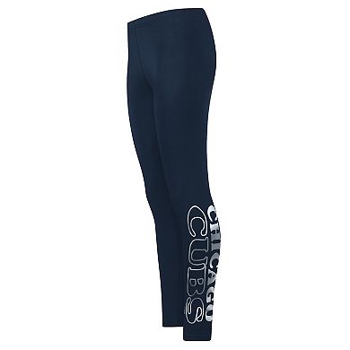 Women's G-III 4Her by Carl Banks Navy Chicago Cubs Stadium Leggings