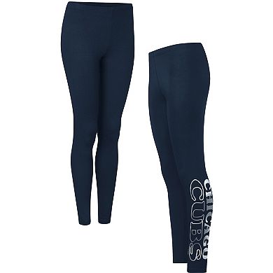 Women's G-III 4Her by Carl Banks Navy Chicago Cubs Stadium Leggings