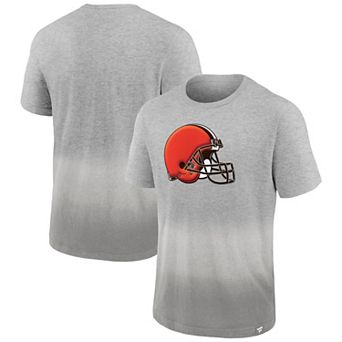Men's Fanatics Branded Heathered Gray/Gray Cleveland Browns Team Ombre T-Shirt