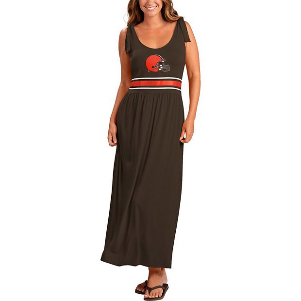 Women's G-III 4Her by Carl Banks Brown Cleveland Browns Game Over Maxi Dress