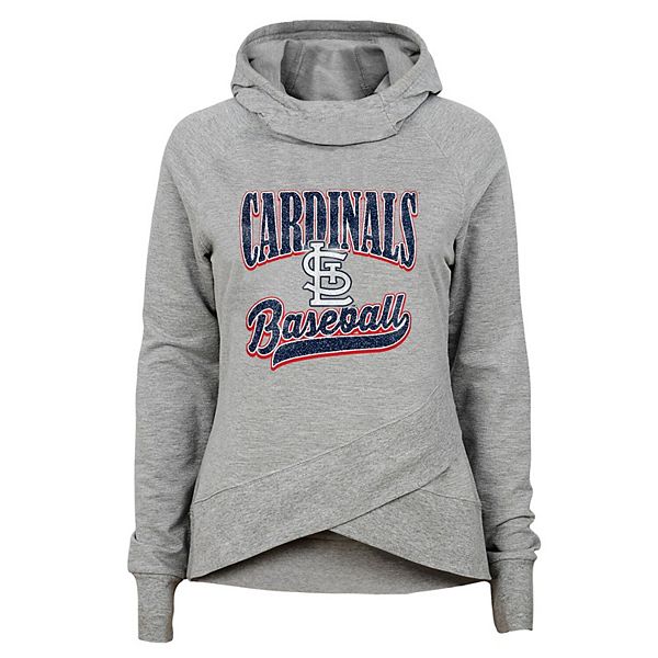 Girls Youth Heathered Gray St. Louis Cardinals America's Team Raglan  Pullover Hoodie