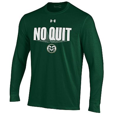 Men's Under Armour Green Colorado State Rams Shooter Performance Long Sleeve T-Shirt