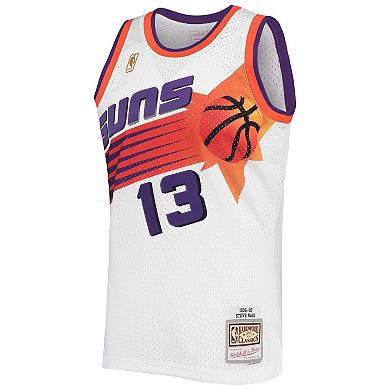 Men's Mitchell & Ness Steve Nash White Phoenix Suns 1996-1997 Authentic Hardwood Classics Swingman Jersey