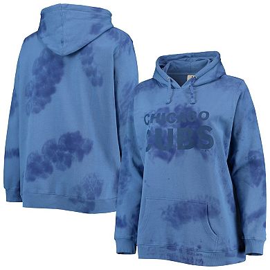 Women's Royal Chicago Cubs Plus Size Cloud Pullover Hoodie
