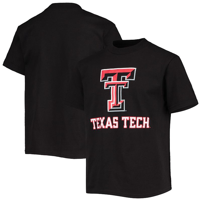 Youth Champion Black Texas Tech Red Raiders Team Lockup T-Shirt, Boys, Siz