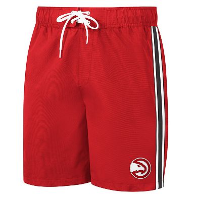 Men's G-III Sports by Carl Banks Red Atlanta Hawks Sand Beach Volley Swim Shorts