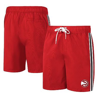 Men's G-III Sports by Carl Banks Red Atlanta Hawks Sand Beach Volley Swim Shorts