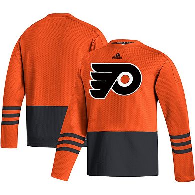 Men's adidas Orange Philadelphia Flyers Logo AEROREADY Pullover Sweater
