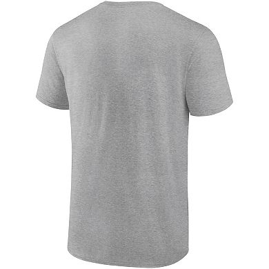 Men's Fanatics Branded Gray Cincinnati Reds Iconic Go for Two T-Shirt