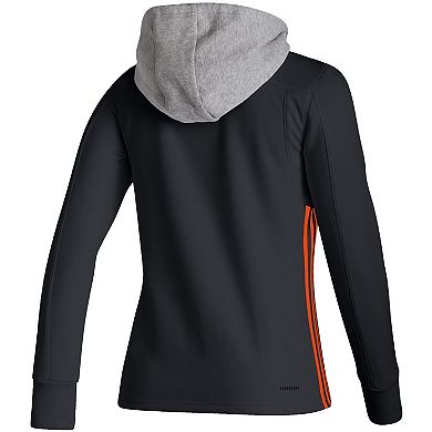 Women's adidas Black Philadelphia Flyers Skate Lace AEROREADY Pullover Hoodie