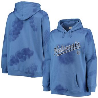 Women's Navy Washington Nationals Plus Size Cloud Pullover Hoodie