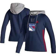 Men's New York Rangers Fanatics Branded Blue Iconic Clutch Quarter-Zip  Jacket