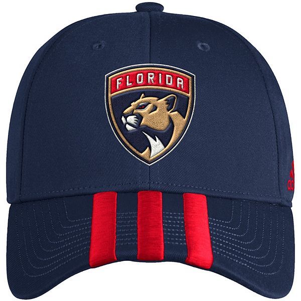 Men's adidas Navy Florida Panthers Locker Room Three Stripe Adjustable Hat