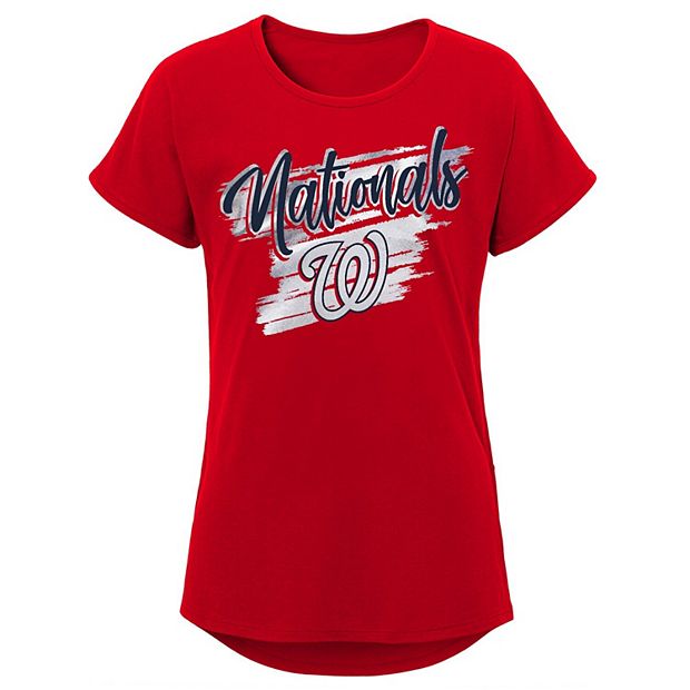 Girls Youth Red Washington Nationals Dream Scoop-Neck T-Shirt