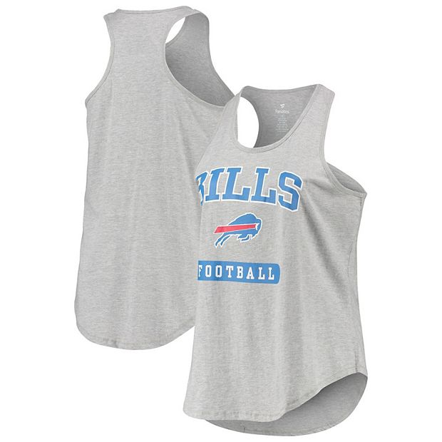 Women's Buffalo Bills Heathered Gray Plus Size Team Racerback Tank Top