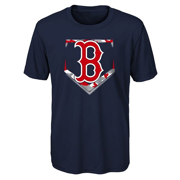 Youth Navy Boston Red Sox Camo Base TShirt