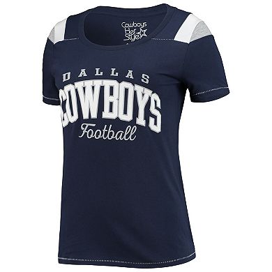 Women's Navy Dallas Cowboys Peggy Scoop-Neck T-Shirt
