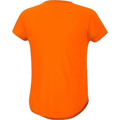 Girls Youth Colosseum Orange Clemson Tigers Dolores Keyhole T-Shirt
