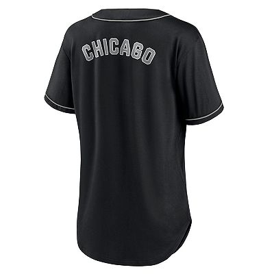 Womens black white sox jersey sales