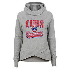Mlb Chicago Cubs Boys' Long Sleeve Twofer Poly Hooded Sweatshirt