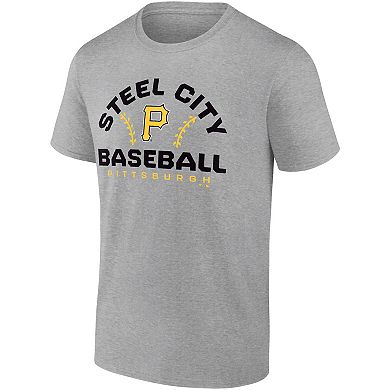Men's Fanatics Branded Gray Pittsburgh Pirates Iconic Go for Two T-Shirt