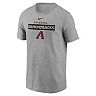 Men's Nike Heathered Gray Arizona Diamondbacks Team T-Shirt