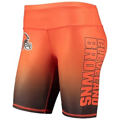 Women's FOCO Orange Cleveland Browns Gradient Biker Shorts