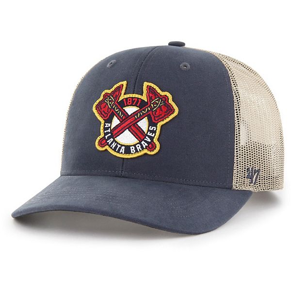 Men's '47 Navy Atlanta Braves Local Haven Trucker Snapback Hat