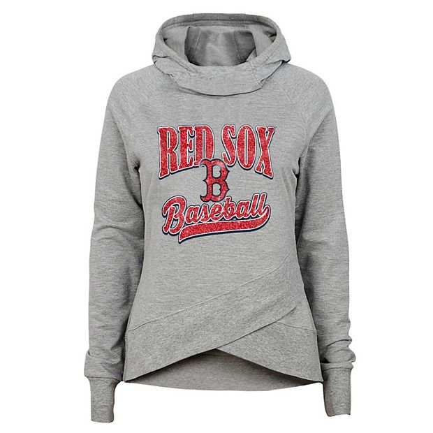 Girls Youth Heathered Gray Boston Red Sox America s Team Raglan