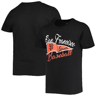 Girls Youth Black San Francisco Giants Team Fly The Flag T-Shirt
