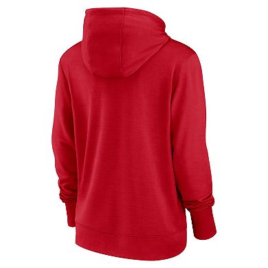 Women's Nike Red Washington Nationals Diamond Knockout Performance Pullover Hoodie