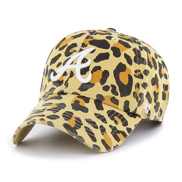 Atlanta Braves '47 Women's Cheetah Clean Up Adjustable Hat - Tan